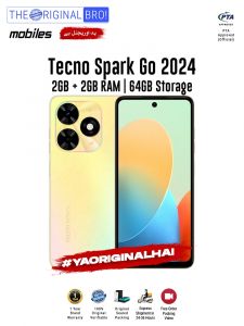 Tecno Spark Go 2024 - 2GB RAM - 64GB Storage - PTA Approved - 12 Months Warranty - Gold - The Original Bro Mobiles - TOB36